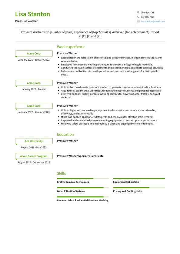 pressure-washer-resume-examples-and-templates