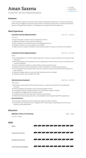 Chronological Cv Template For 2020 Clair Visualcv