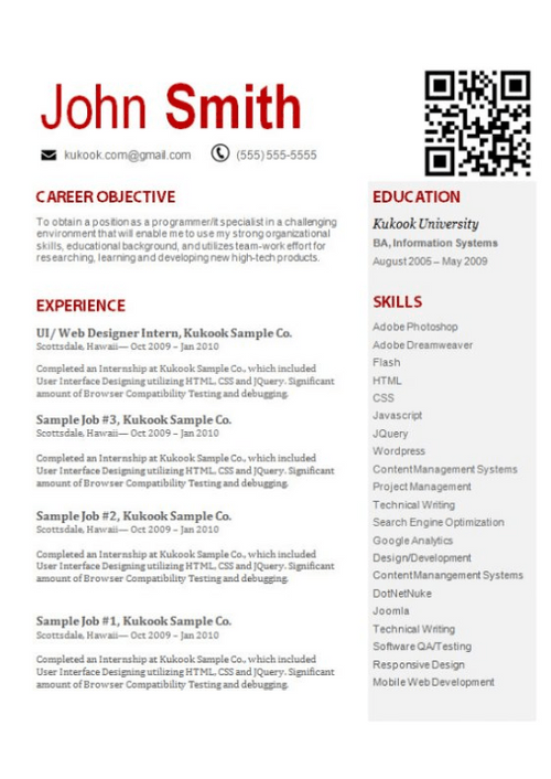 Real Professional CV Example & Sample Directory | VisualCV