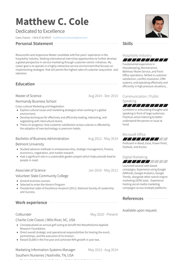 Cofounder Resume Samples and Templates | VisualCV