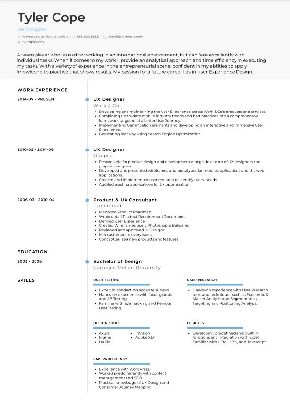 designer cv template for austria