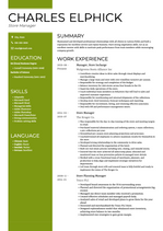 Store Manager CV Examples &amp; Templates | VisualCV