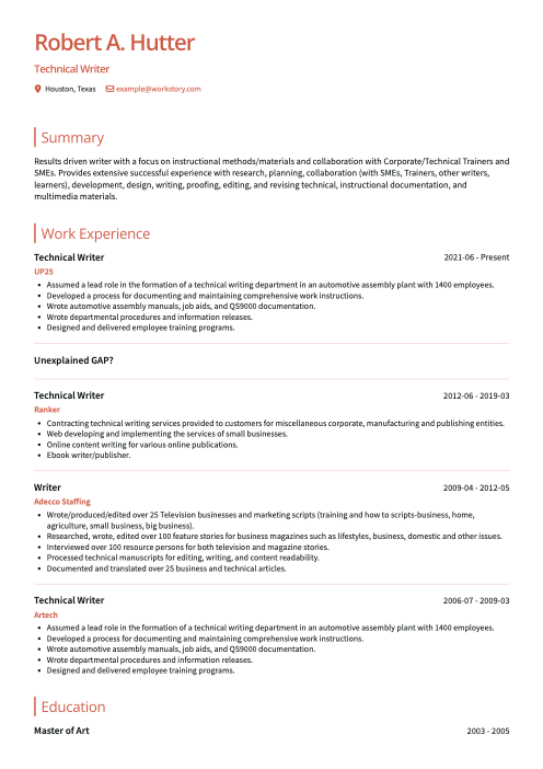 coral resume template zenith