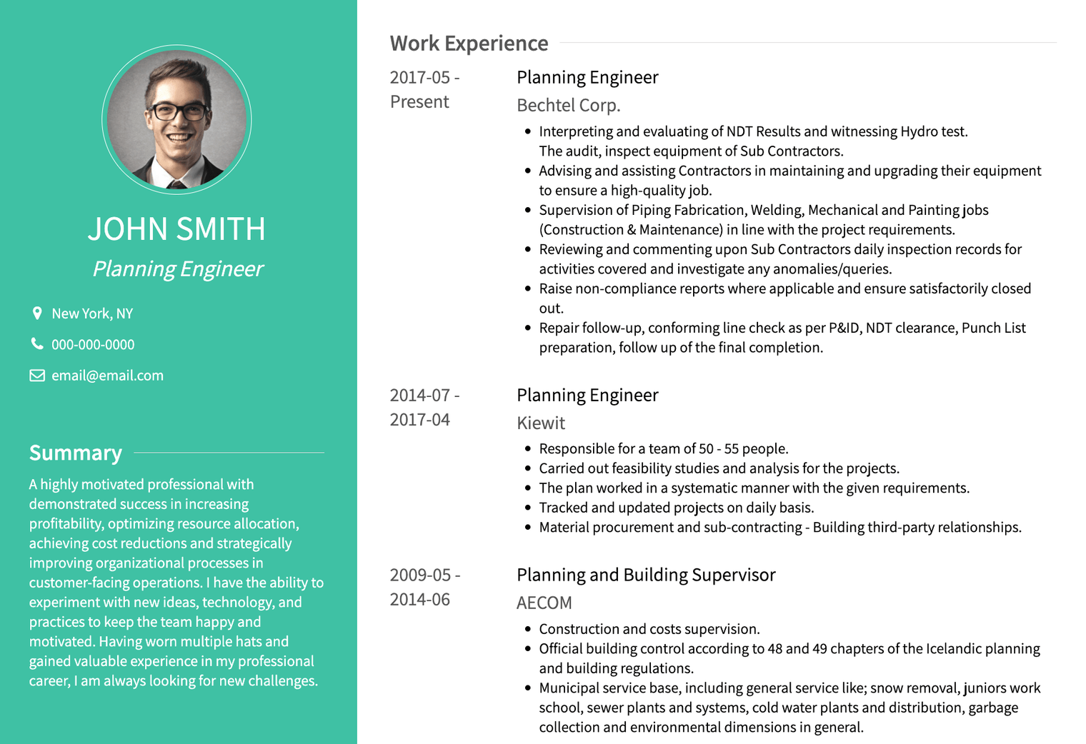 The complete guide to using a two-column resume template [with examples]