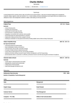 sample resume for bartender position with no experience