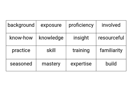 16 Experience Synonyms For Resume