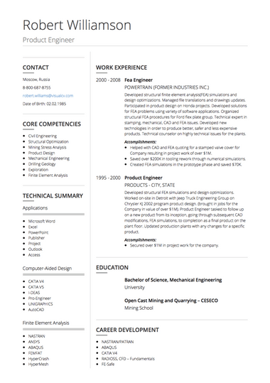 Russian CV Tips, Format Requirements, & Examples | VisualCV