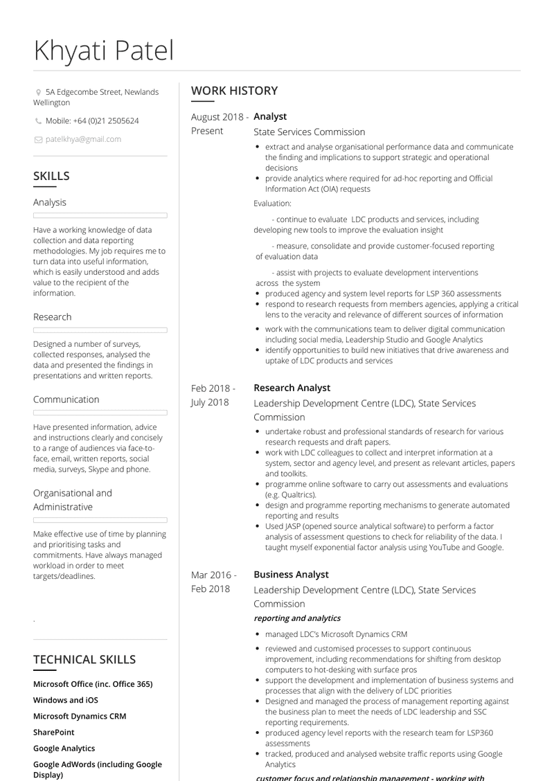 Coo Resume Samples and Templates VisualCV