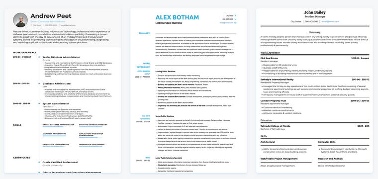 simple resume templates