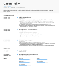 News Producer Resume Examples and Templates