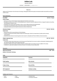 Student Volunteer Resume Examples and Templates