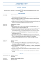 3 Electronics Technician Resume Examples And Templates   Electronics Technician Resume Example Monte 