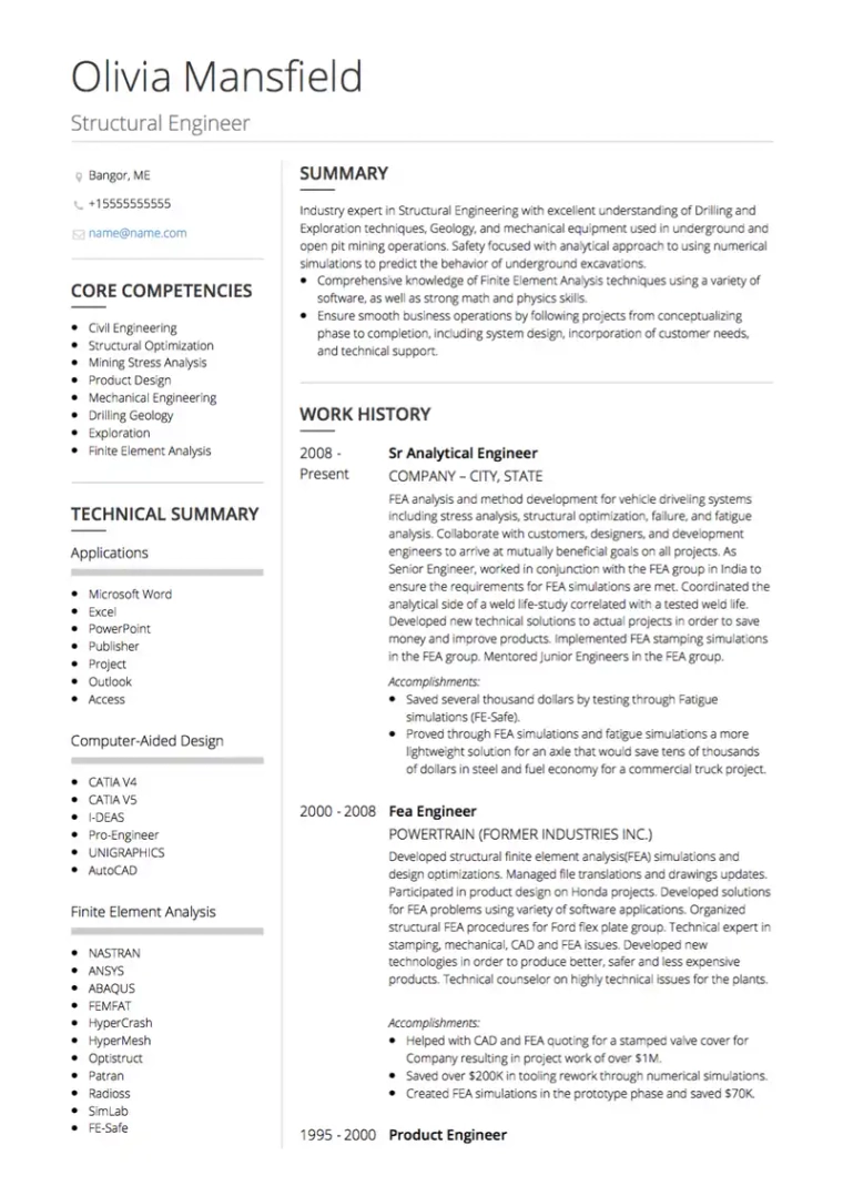 sample of resume in australia