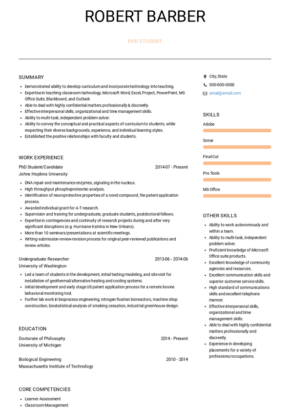 How to Write a Student No Experience Resume