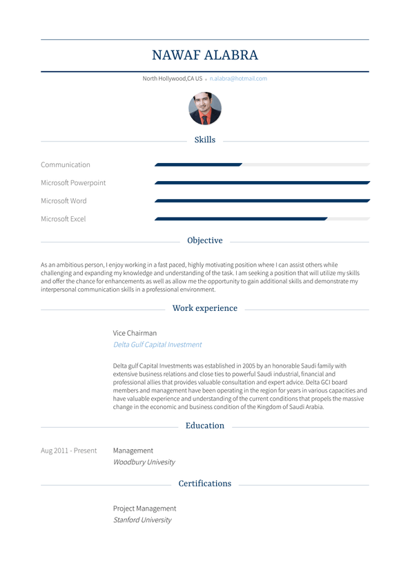 Vice Chairman Resume Samples and Templates | VisualCV