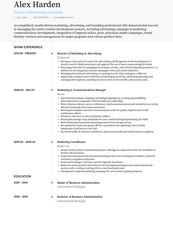 Director of Communications Resume Samples and Templates | VisualCV