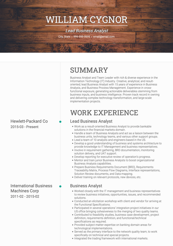 3+ Lead CV Examples and Templates - Example Summary, Work Experience ...