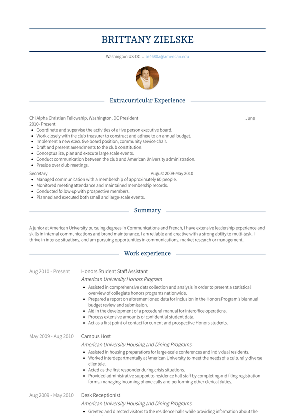 honors in resume