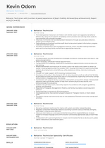 Behavior Technician Resume Examples and Templates