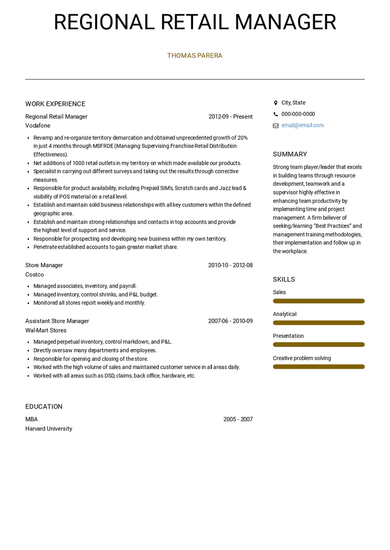 retail-resume-samples-and-templates-visualcv