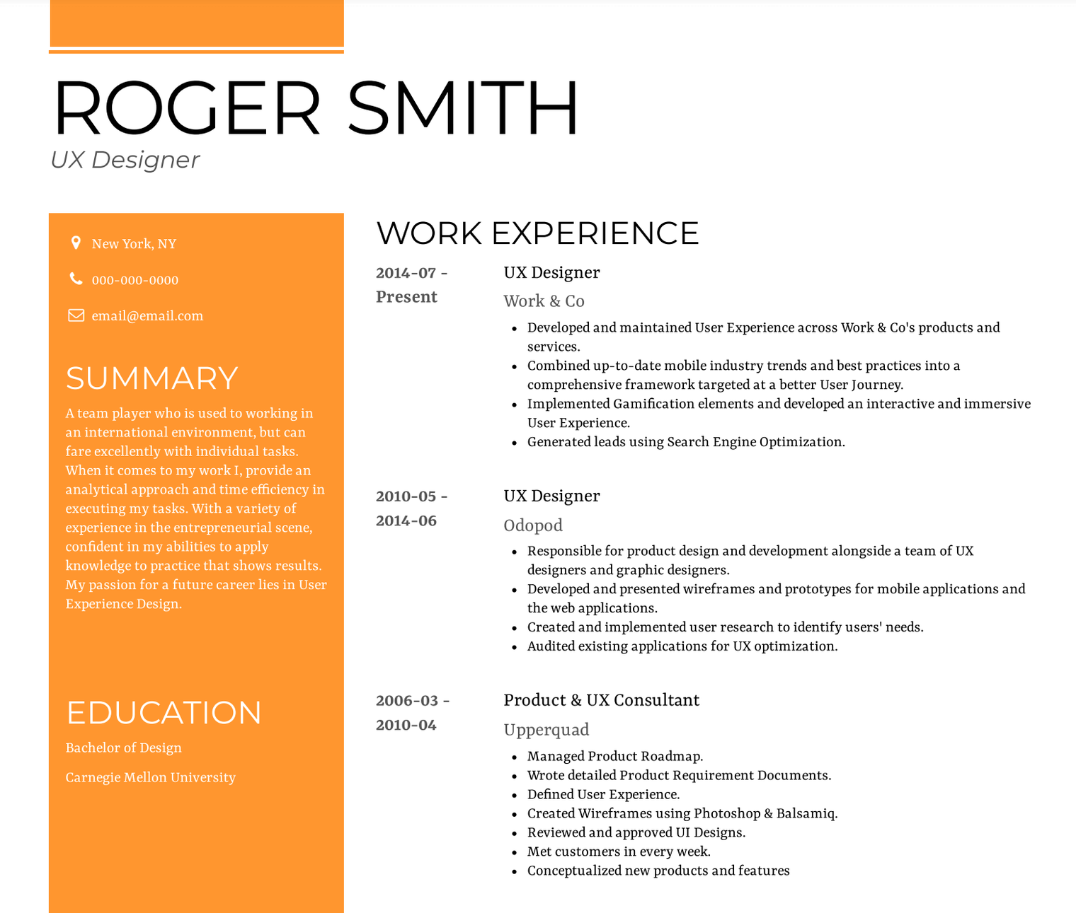 The Best Professional Resume Layout For 2023 0829
