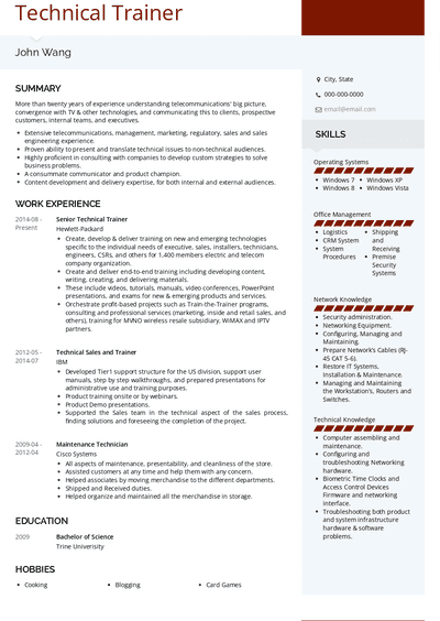 Trainer Resume Samples and Templates | VisualCV