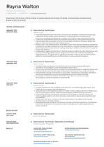 3 Electronics Technician Resume Examples And Templates   Electronics Technician Resume Example Air 