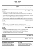 Warehouse Lead Resume Examples and Templates