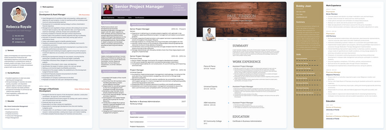 free word resume templates