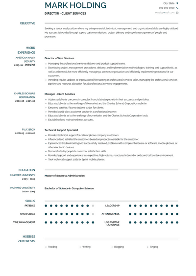 Client Services Resume Samples and Templates | VisualCV