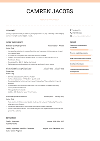 Quality Supervisor Resume Examples and Templates