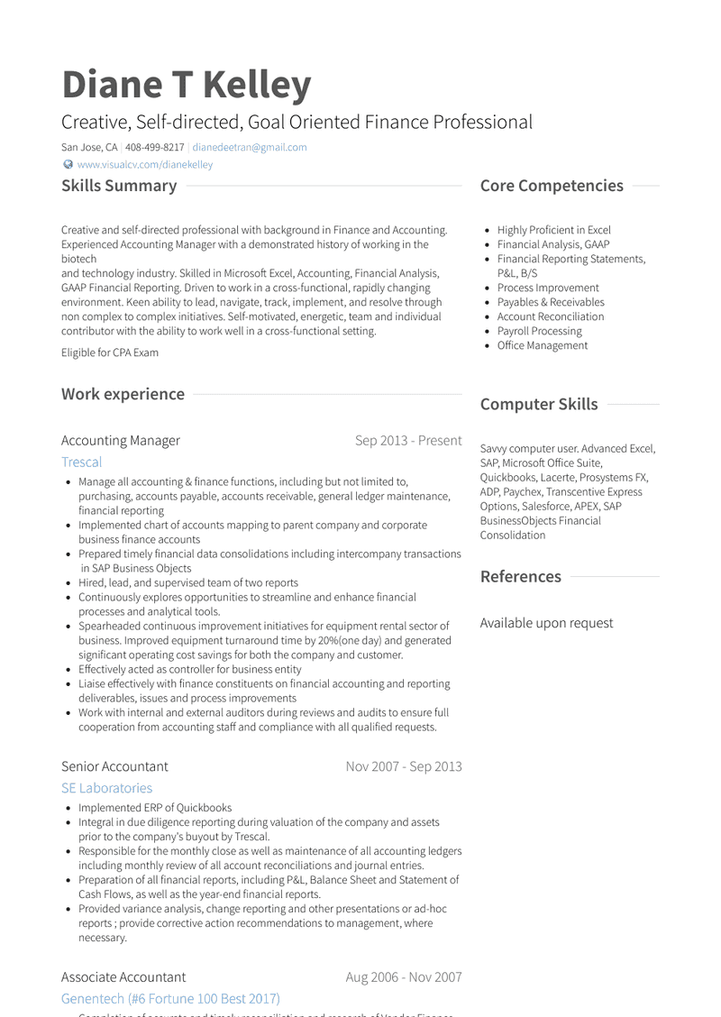 Accounting Manager Resume Examples [Templates Inside] for 2022
