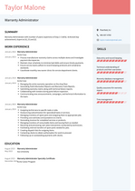 Warranty Administrator Resume Examples and Templates