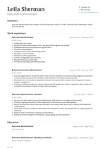 Executive Administrator Resume Examples and Templates