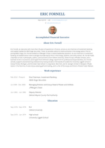 Vice Chairman Resume Samples and Templates | VisualCV