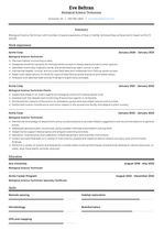 Biological Science Technician Resume Examples and Templates