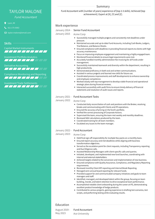 Fund Accountant Resume Examples And Templates   Fund Accountant Resume Example Avant 