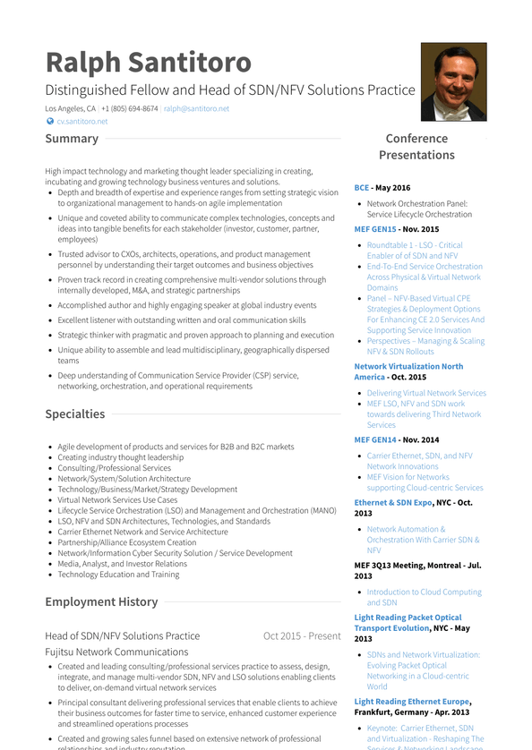 Solutions Architect Resume Samples and Templates VisualCV