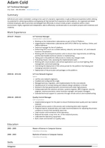 Technical Manager Resume Samples and Templates | VisualCV