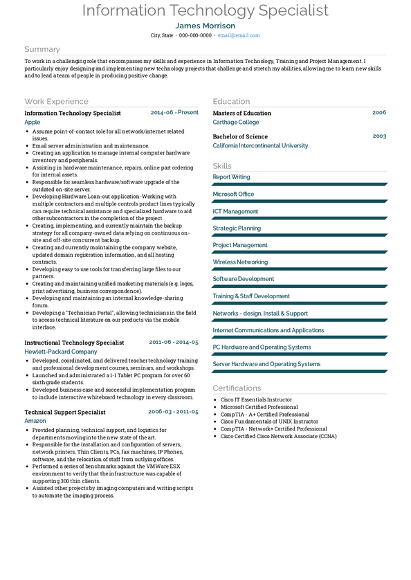 Chief Information Officer Resume Samples And Templates Visualcv 