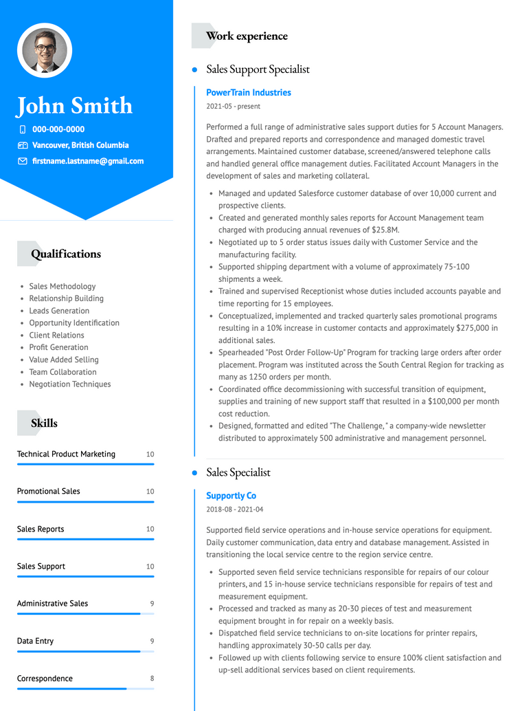 Baker template: A resume that stands out