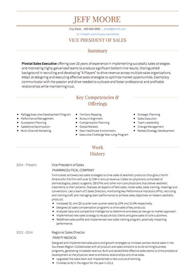 Sales CV Examples & Templates | VisualCV