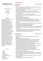 Technical CV Examples & Templates | VisualCV