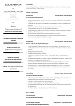 3+ Accounts Payable Manager Resume Examples and Templates