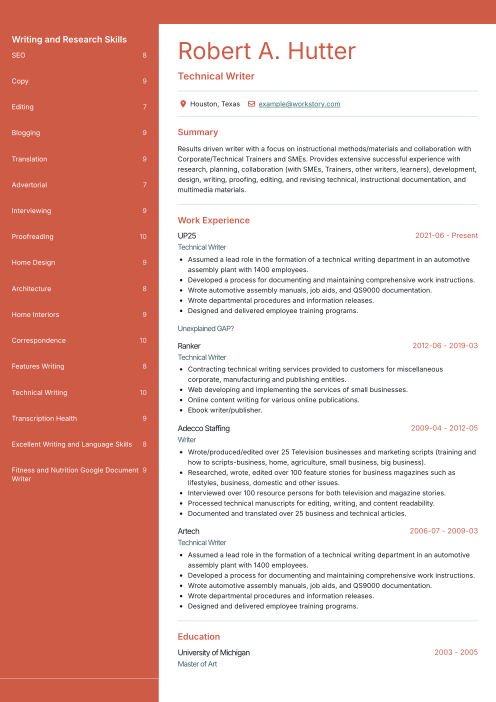 coral resume template summit