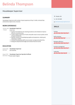 Housekeeper Supervisor Resume Examples and Templates