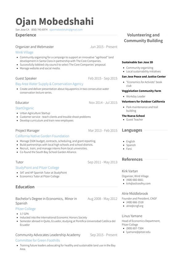 Organizer Resume Samples and Templates | VisualCV