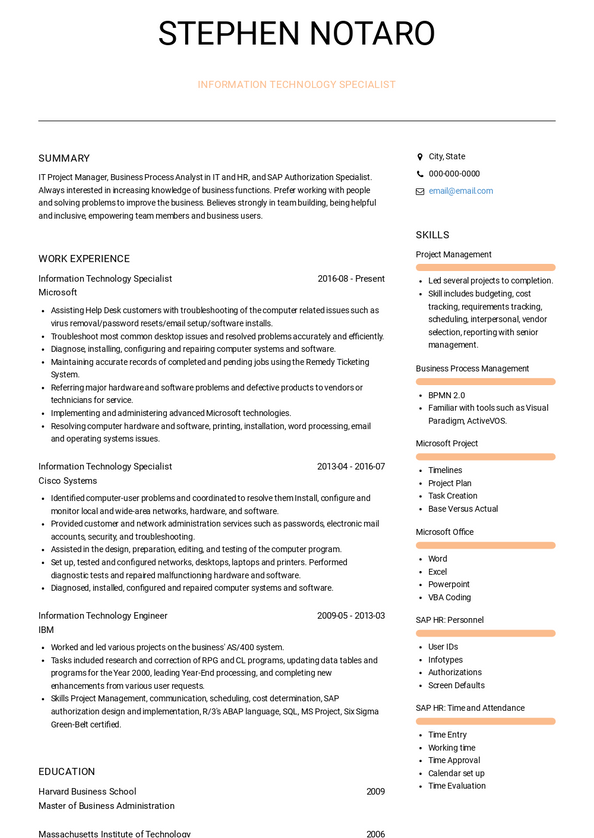 Chief Information Officer Resume Samples and Templates | VisualCV