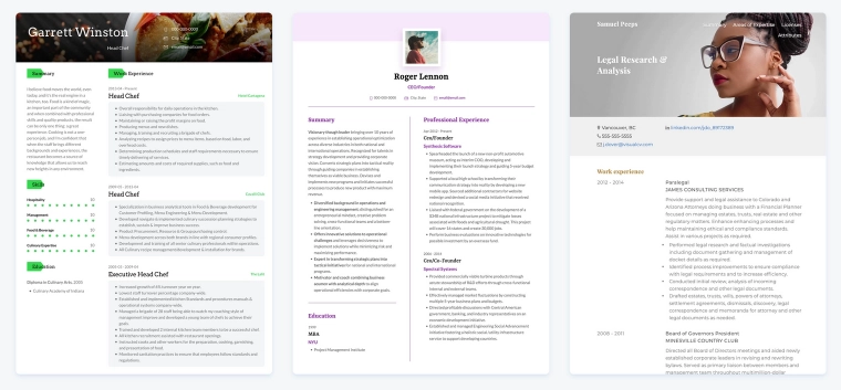 creative cv templates