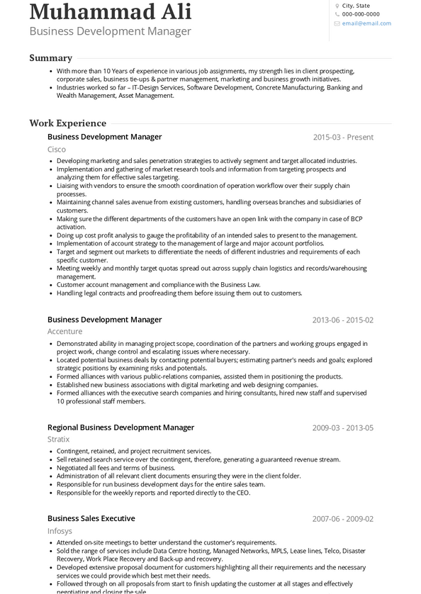 Development Manager Resume Samples and Templates | VisualCV